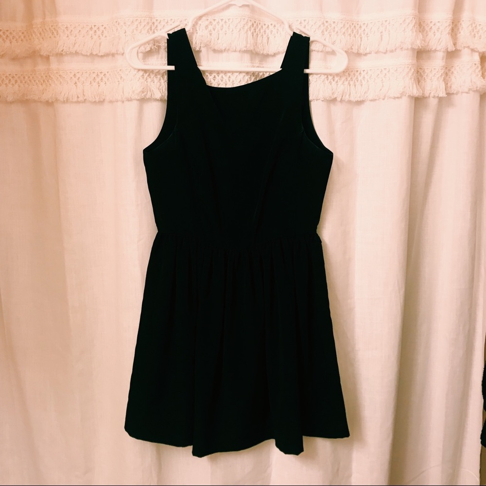 American Apparel Black Button Dress